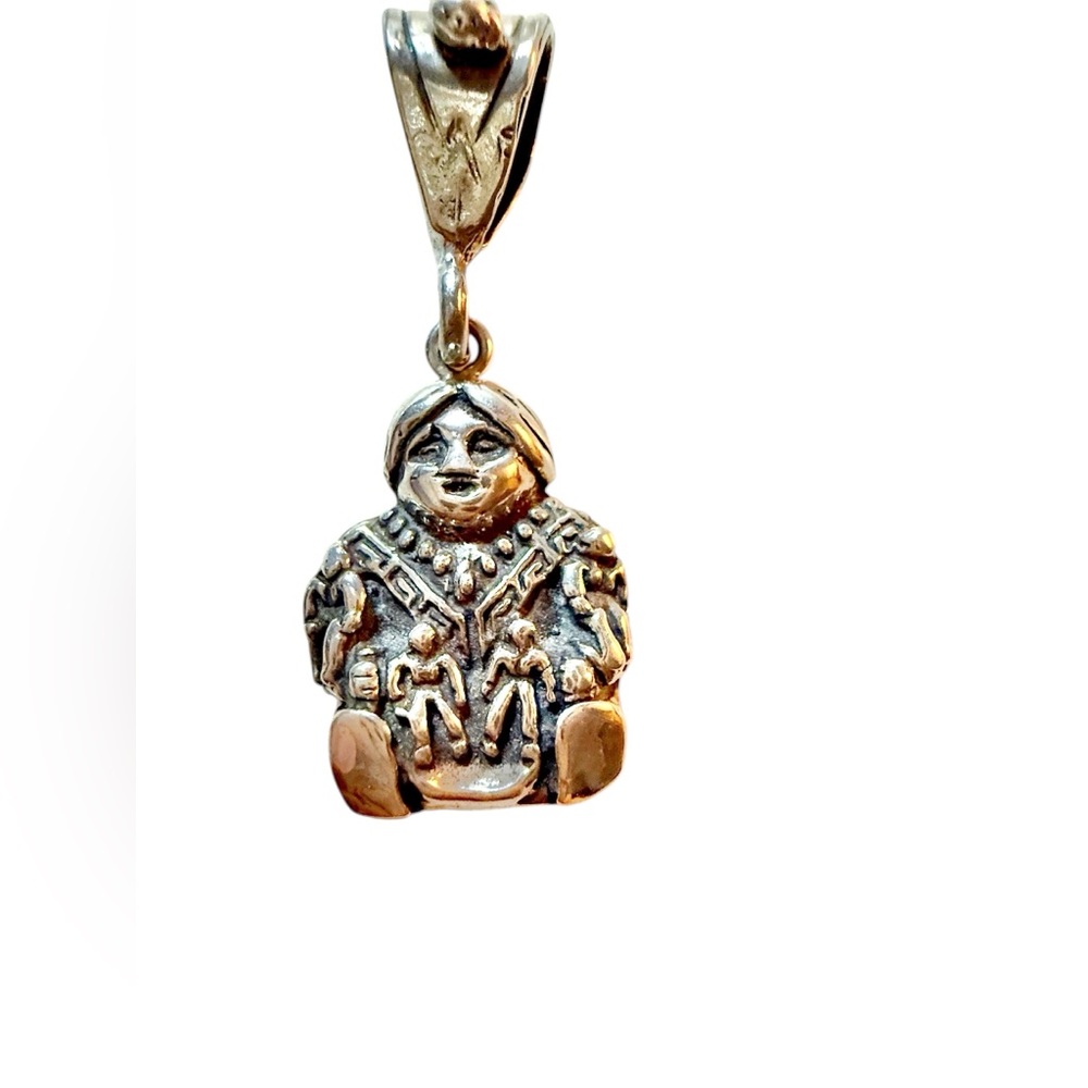 Navajo Storyteller Sterling Silver Pendant